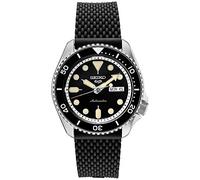 Seiko Herren Automatikuhr SRPD95, Schwarz, 42.5 mm, 13.4 mm, Wasserfest bis 20 m, Lederarmband, Schnalle, Klassisch, Digital, Automatikaufzug, Uhrenzubehör: Bedienungsanleitung, Garantiekarte