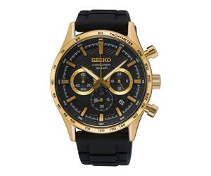 Seiko Herren uhr Chronograph Gold Schwarz