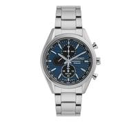 Seiko Herren-Uhr Quarz Edelstahl mit Edelstahlband SSC801P1, Blau