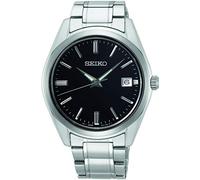 Seiko Herren-Uhr SUR311P1 – Quarz, Edelstahl mit Edelstahlband, Schwarz