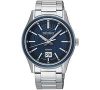 Seiko Herren-Quarzuhr SUR559P1 Edelstahlband Blau 10 bar