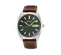 Seiko Herren-Uhr Quarz Edelstahl mit Lederband SUR449P1