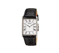 Seiko Uhren SWR049P1 Herrenuhr Quarz mit Lederband Schwarz