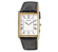 Seiko Uhren SWR052P1 Herrenuhr Quarz mit Lederband Schwarz