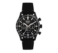 Seiko Herren Analog Quarz Uhr mit Nylon Armband SSB417P1, Schwarz