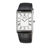 Seiko Uhren SWR049P1 Herrenuhr Quarz mit Lederband Schwarz