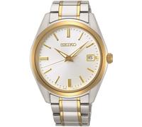 Seiko - Herrenarmbanduhr Seiko SUR312P1 Saphirglas, teilvergoldet mit Datumsanzeige