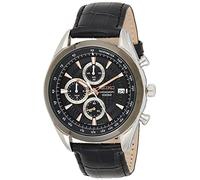 Seiko Herrenuhr Chronograph Quarz mit Lederarmband - SSB183P1