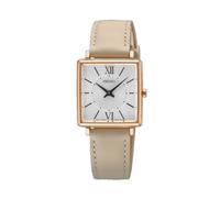Seiko Klassik Armbanduhr für Damen in der Farbe Beige mit Armband aus Edelstahl, Wasserdichtigkeit: 5 bar, Gehäusedurchmesser: 25,1 mm, SWR114P1