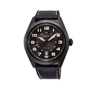 Seiko Mechanik Herren-Uhr mit Titankarbidauflage und Lederband SRPC89K1