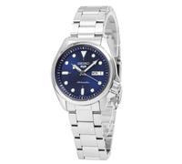 Seiko 5 Sports Armbanduhr Herren, Silber Blau, Edelstahl, Hardlexglas, Durchmesser 40mm, 10bar, SRPE53K1