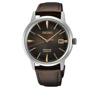 Seiko Presage SRPJ13J Analog-Automatikuhr für Herren, blaues Zifferblatt, Edelstahl, braunes Armband