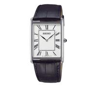 Seiko Uhren SWR049P1 Herrenuhr Quarz mit Lederband Schwarz