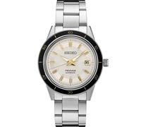 SEIKO SRPG03 Herrenuhr - Presage-Kollektion - Edelstahlgehäuse und Armband, cremefarbenes Zifferblatt, automatisches Uhrwerk und 50 m wasserdicht, Cremefarben - SRPG03, Presage