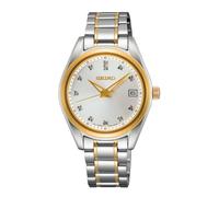 Seiko Damenuhr SUR582P1 Quarz Saphirglas Edelstahlband Bicolor