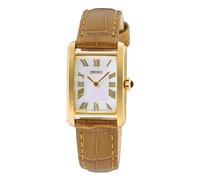 Seiko SWR100P1 Damen-Armbanduhr Rechteckig Braun/Goldfarben