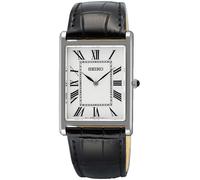 Seiko SWR103P1 Herrenuhr Quarz mit Lederband Schwarz