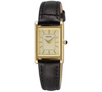 Seiko SWR110P1 Damenuhr Quarz mit Lederband Goldfarben