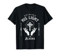 Sein Licht scheint in Alaska Vintage Retro Jesus T-Shirt