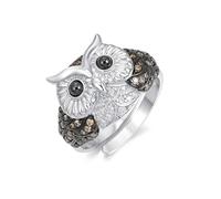 Seinerzeit SZA-1990-119 Damen-Ring Merlin Eule Silber 56/17.8