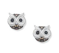 Seinerzeit SZA-2990-119 Damen-Ohrringe Silber Ohrstecker Merlin Eule