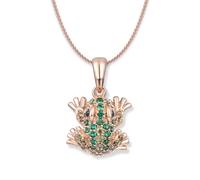 Seinerzeit SZA-3983-140 Damen-Kette Tom Green Frosch Roségoldfarben