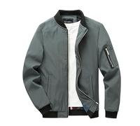 seiveini Übergangsjacke Herren Bomberjacke Herbst Winter Mantel Jacke Winddicht mit Rerverskragen Parka Warm Gefüttert Freizeitjacke Outdoor Vintage Trenchcoat Casual