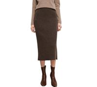 seiveini Winterrock Damen Stretch Figurbetont Bleistift Röcke Winter Warm Strickrock Lange mit Schlitz Elastisch Gestrickt Wickelrock Hohe Taille Einfarbig Partyrock Sexy Freizeitrock A Kaffee S