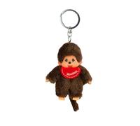 Sekiguchi Schlüsselanhänger Monchhichi 2534 – Original Plüschfigur 10 cm, Mädchen/Junge, braun