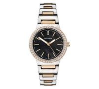 Sekonda Amelia Damen-Quarzuhr mit Analog-Anzeige, 28 mm, Armband aus Legierung, Schwarz, zweifarbig, Armband