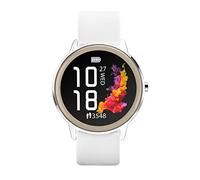 Sekonda Flex Damen-Smartwatch mit Herzfrequenz- und Schlafmonitor, tägliche Aktivität, Sport, Musik, Wetter und Nachrichtenfunktionen, silberfarbenes Gehäuse mit Silikonband, 42 mm, silber / weiß,