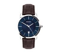 Sekonda Herren-Quarzuhr mit Analog-Anzeige und Lederarmband 3346, blau