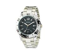 Sekonda Herren-Quarzuhr mit schwarzem Zifferblatt, Analoganzeige und silbernem Edelstahlarmband 1171.27