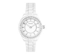 Sekonda Klassische Margot Damen-Quarzuhr in Weiß mit Analog-Anzeige und Edelstahlarmband, weiß, Armband