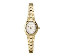 Sekonda Megan Damen-Armbanduhr, oval, klassisch, analog, mit Perlmutt-Zifferblatt, 21 mm, Perlmutt/Gold, Elegant und leger
