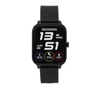 Sekonda Motion Go Smartwatch in Schwarz mit schwarzem Silikonarmband