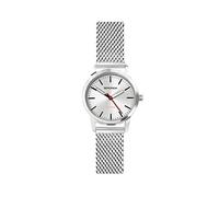 Sekonda Nordic Damen-Quarzuhr mit Analog-Anzeige von 28 mm, Weiß, silberfarbenes Netz, Armband