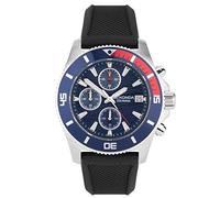 Sekonda Pacific Wave Herren-Chronograph, 42 mm, analog, Datumsanzeige, Edelstahlarmband, blau, Armband