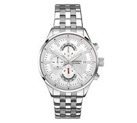Sekonda Speed Herren 44 mm Quarzuhr in Silber-Weiß mit analoger Datumsanzeige und silbernem Edelstahlarmband 30109
