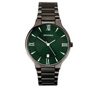 Sekonda Wilson Herren-Quarzuhr mit Analog-Anzeige, 39 mm, Edelstahlarmband, Grün/Schwarz, Armband