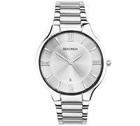 Sekonda Wilson Herren-Quarzuhr mit Analog-Anzeige, 39 mm, Edelstahlarmband, Silber, Silber, Armband