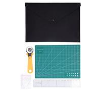 Selbstheilende Nähmatte-Set, A4-Klarsicht-Schneidematte mit 45-mm-Drehmesser und Sicherheitsknopf für Quilting, DIY-Bastelarbeiten und Scrapbooking