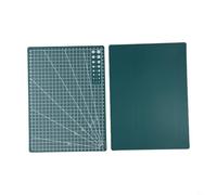 Selbstheilende Schneidematte für A4/A5-Bastelprojekte - rotierende Quiltmatte mit Gitterlineal, blau/gelb/grün, PP-Material, 45 x 30 cm und 30 x 22 cm (2 Stück für A4, grün)