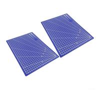 Selbstheilende Schneidematte für A4 A5, rotierendes Quiltbrett mit Gitterlinien, PVC-Schneideunterlage zum Nähen von Papierschnitzen, wendbar, rutschfest, 2 Stück für A4, Blau, 2 Stück