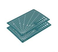 Selbstheilende Schneidematte zum Quilten und Drehschneiden, für A4- und A5-Bastelbrett mit Gitterlinien, PVC-Anti-Rutsch-Nähmatte für Papierschnitzerei und DIY-Projekte (2 Stück, A5, grün)