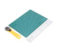 Selbstheilendes Nähmatte-Set A4 Klare Größe Sichere Knopf-Nähaccessoires mit 45mm drehbarem Cutter für DIY-Handwerksprojekte Quilting