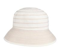 LOEVENICH Damen Glockenhut mit Highlight-Streifen aus Polyester - knautschbar und mit elastischem Innenband in One Size White Topaz