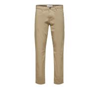 SELETED HOMME Men's SLHSLIM-New Miles 175 Flex Pants W N Chino, Greige, 33/34