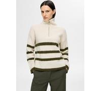 Selected Femme - Bekleidung SLFMALINE LS KNIT HALF ZIP NOOS - beige - Größe M