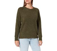 SELECTED FEMME BLACK Damen SLFLULU LS Knit O-Neck B NOOS Pullover, Kalamata/Detail:Melange, M